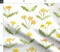 Dandelion Wildflower Yellow Watercolor Floral Flower Custom Printed Fabric by Spoonflower Various Fabrics by the Yard or Fat Quarter